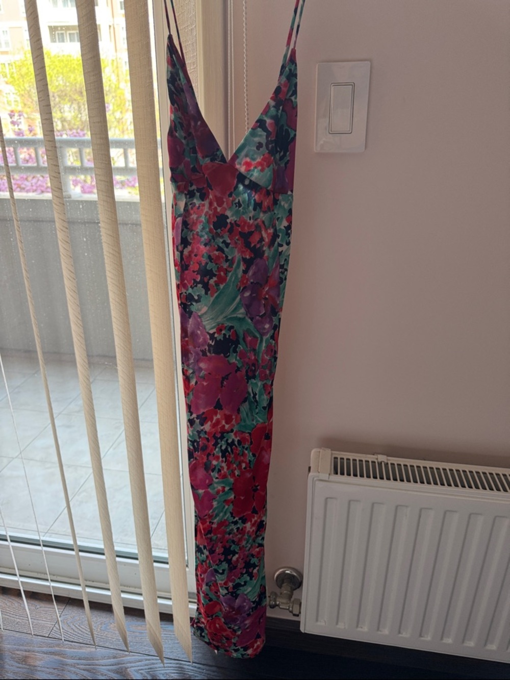 RESA Pink, Green & Purple Floral Slip Dress